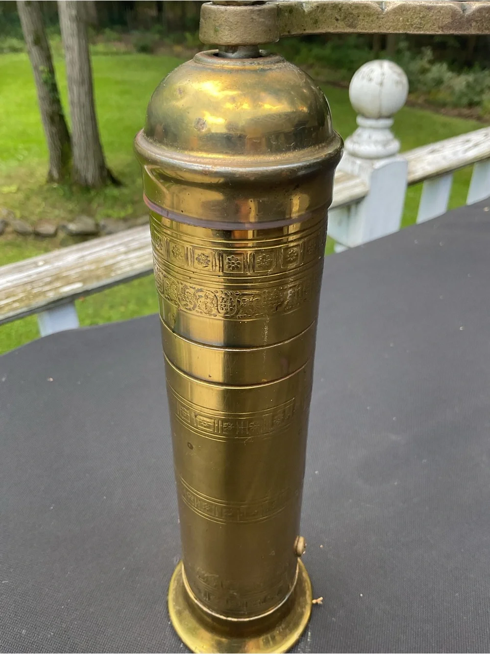 Vintage ATLAS Brass Pepper Mill Imports Greece 10” T
